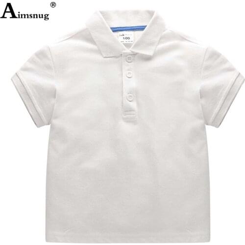 Children Polo T-shirt Short Sleeve Kids Tees Shirt Patchwork Button Boys Casual Pullovers Solid 2021 Summer Leisure Cotton Tops