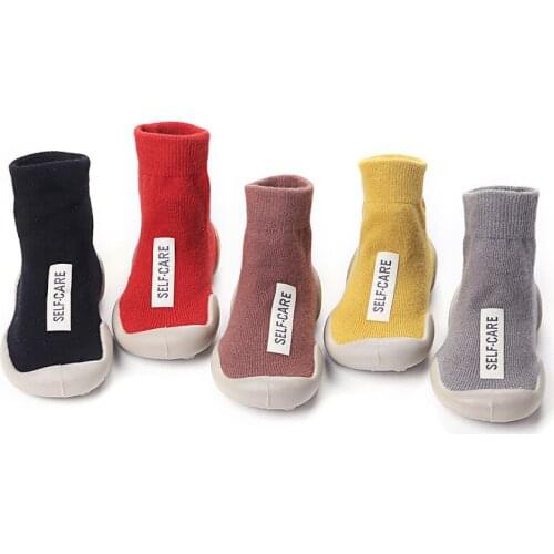 Newborn Baby Girls Booties Infant Boys First Walkers Non Slip Floor Socks Shoes Boys Soft Rubber Sock Soles Baby Shoes