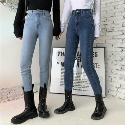 Jeans for Women Jeans Blue Gray Black Woman High Elastic Stretch Jeans female Denim Skinny pencil pants