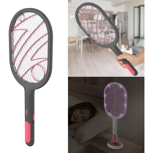 Electric Mosquitos Swatter Home Inserts Fly Bug 2 Modes USB Rechargeable Killer for Household Bedroom Accessories