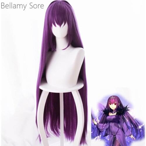 Fate GrandOrder Scathach Cosplay hair wigs+Wig cap