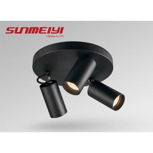 Creative Three-head Spotlight 21W Round Ceiling Lamp Surface Mounted Cob Downlight Indoor Lighting For Home