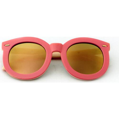 Christmas Gift Rivets Round Sunglasses Vintage Kids Fashion Sun Glasses Baby Girls boys Cool Lovely Oculos Wide Frames N583