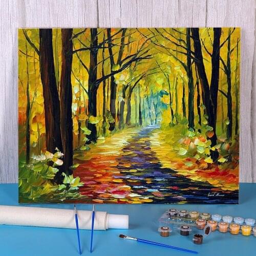 Dreamy Alley Coloring By Numbers Painting Package Acrylic Paints 50*70 Paiting By Numbers Wall Decoration Handicraft