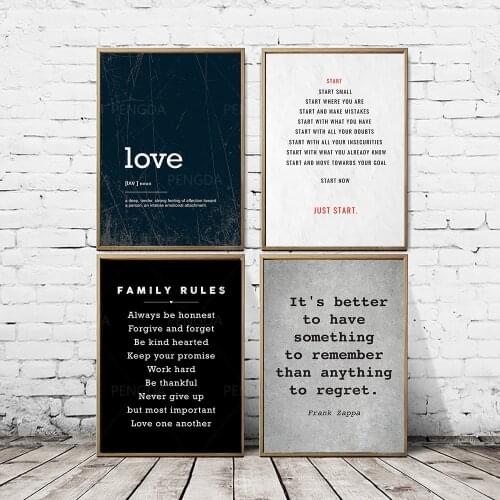 Motivational Quotations Canvas Painting Home Decoration Wall Art picture Prints Modular Modern No Frame Poster For Living Room