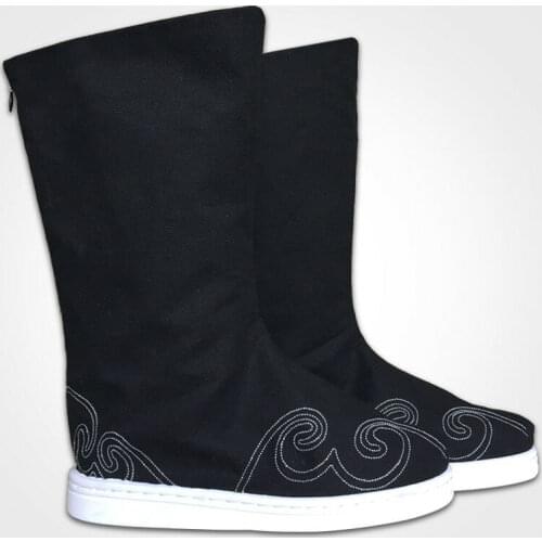 Mens Hanfu Shoes Chinese Traditional Cosplay Shoes Korean Hanbok Boots Korean National Hanbok Shoes Cosplay Pary Game Korean