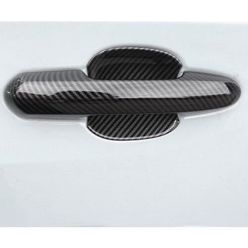 For TOYOTA RAV4 2020-2021 Outer door bowl handle protect Decorative cover Carbon fiber pattern