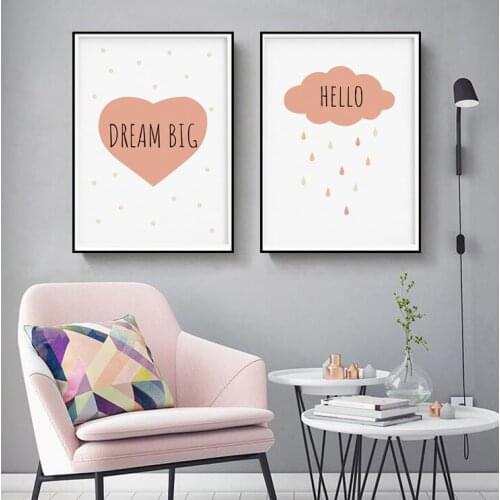 Childrens Room Poster Wall Canvas Print Nursery Decor Woodland Animal Picture