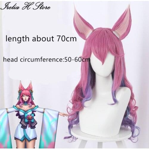 Spirit Blossom Ahri LOL cosplay wig spirit blossom skin wig Spirit Blossom Ahris wig