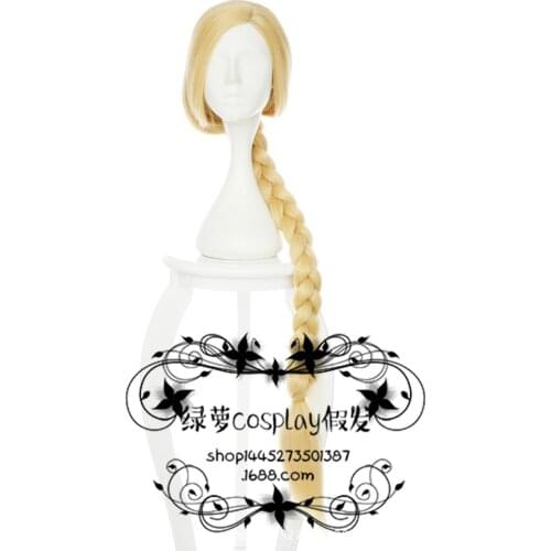 Tangled Princess 120cm 47" Straight Blonde Super Long Cosplay Wig Rapunzel Synthetic Hair Anime Wig + Wig Cap