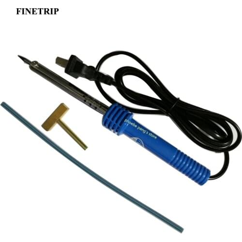 220V 40W Soldering Iron Welding Gun Tool for pixel tool with Copper Solder T-head Rubber strip for LCD Pixel Repair Ribbon Cable