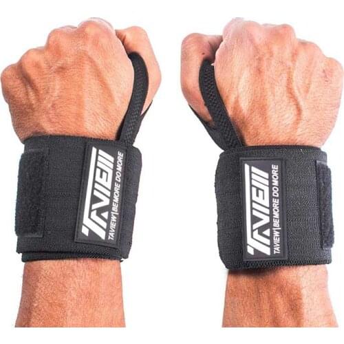 Wrist Wraps Weight Lifting Elastic Straps with Loop Grip Support for Fitness Bodybuilding Gym Weight Training 1 Pair