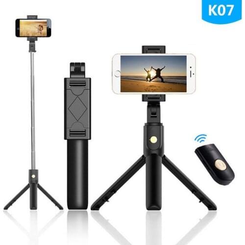 Yiwa K07 Extendable Tripod with Detachable Wireless Remote Control and Tripod Stand Selfie Stick for iOS for Android r40