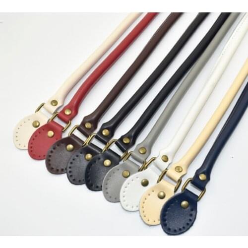 1Pair Bag Strap Genuine Leather DIY Handmade Handles for Crossbody Replacement Shoulder Handbag Handle Accessories 50cm Strap