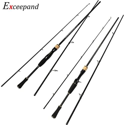 Exceepand 2.1M 24T 30T Carbon Fiber Casting Spinning Fishing Rod High Modulous ML M MH Baitcasting Fish Rod Building Equipment