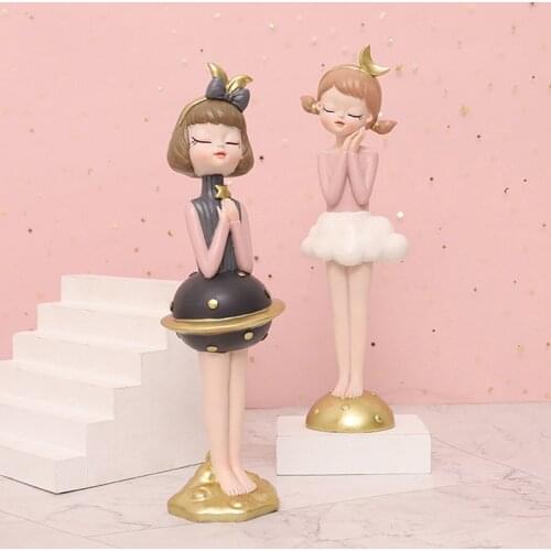 Girls modern wish Dolls Small Ornaments Handicraft Miniatures Decor Doll Couple Gift Figurines DIY Micro Landscape