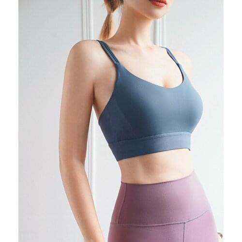 Fitness Sports Bra Seamless Women Push Up Wirefree Crisscross Running Gym Training Workout Shock Proof Yoga Underwear Crop Tops