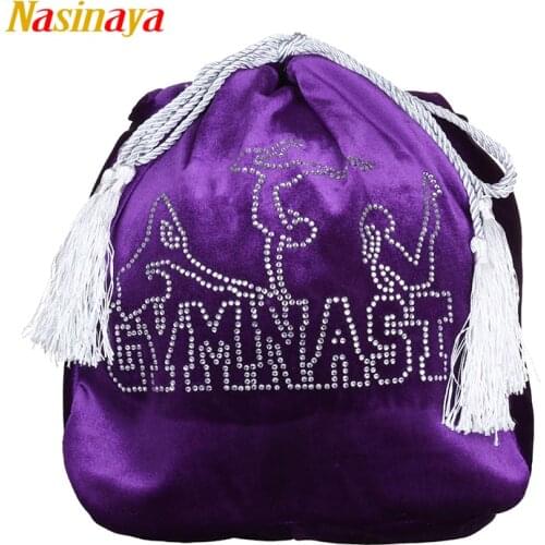 Rhythmic Gymnastics Ball Bag RG Professional Protection Velvet Fabric Accessories Girl Rhinestone 24 Colors To Select