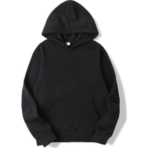Harajuku Mens And Womens Hooded Sweatshirt, Wool Solid Color Top, 2021 Spring And summer Series, Black Pullover, Casual Mens