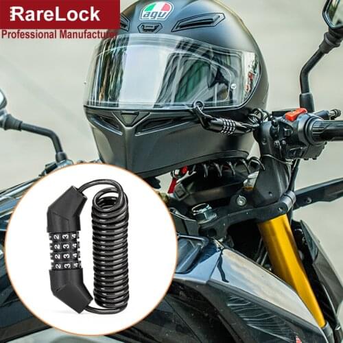 Bike Motorcycle Combination Chain Lock 4 Digital Black Code Cable Bicycle Cycling Padlock Rarelock A