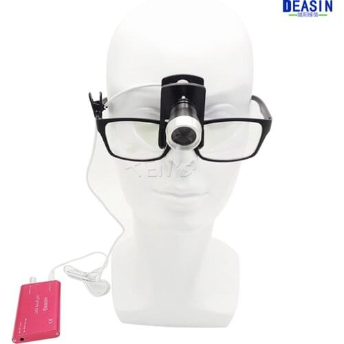 High Quality 2017 New Arrival Portable Clamp type LED Headlight Lamp for Dental Lab Surgical loupes glass