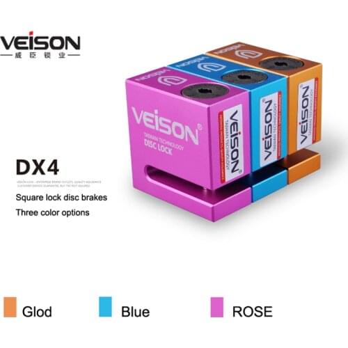 VEISON 50mm Mg-Al Alloy Motorcycle Lock Motorbike Brake Disc Safety Lock Mountain Bike Disc Lock Motocross Security Lock DX4