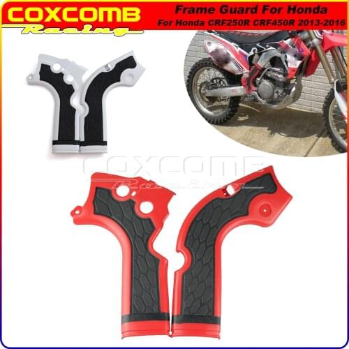 For Honda CRF250 CRF450 Enduro Dual Sport Trail Grip Frame Guard 2pcs Frame Cover Protection With Fasteners CRF450R CRF250R