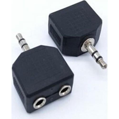 10pcs 3.5mm Stereo Audio Cable Connector Male to 2X Female Jack Adapter for PC/Headset/Speakers