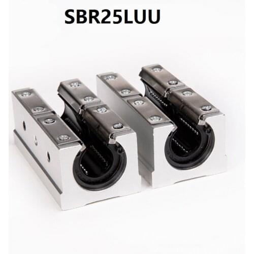 10pcs/lot SBR25LUU/SME25LUU Open Type Linear Ball Motion Bearing Sliding Block for SBR25 25mm linear guide rail CNC router