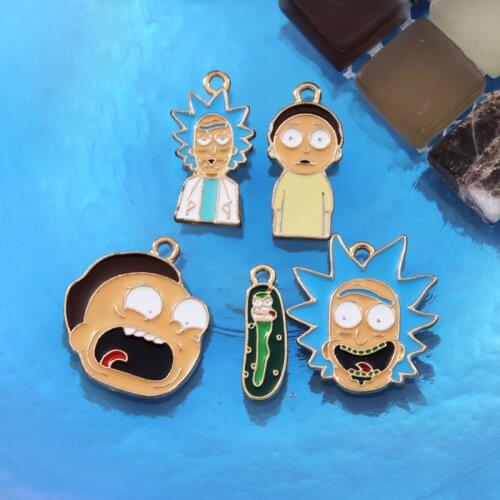 10Pcs Cute Unique Creative Cartoons Alloy Charms For DIY Making Earrings Necklace Bracelet Jewelry Accessories
