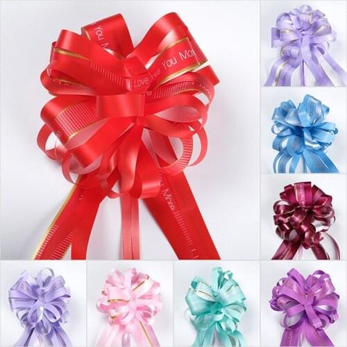 10pcs Extra Large Snow Yarn Pull Bow Ribbon for Gift Packing Party Festive Wedding Car Door Handle Decoration