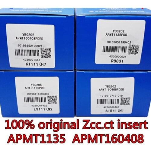 100pcs APMT1135PDR APMT160408PDER YBG202 YBG205 100% original Zcc.ct carbide insert