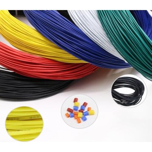 26AWG UL1007 American Standard PVC Electronic Wire Tinned Copper OD 1.3mm Flexible Stranded Welding Cable 300V
