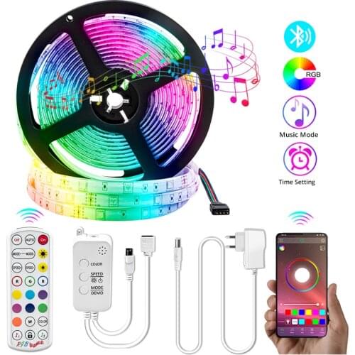 5050 RGB Bluetooth Smart Backlight LED Strip Light DC 12V 5m 10m 15m Colored LED Light HDTV Backlight Intelligent LED Night Lamp