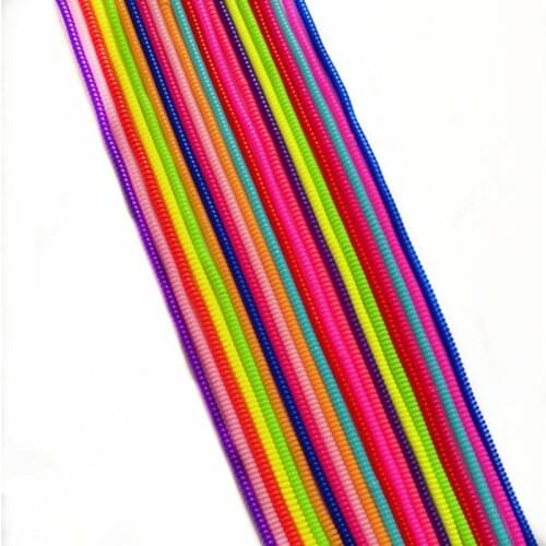 60cm Cute Solid color Wire Cord Rope USB charger Cable Bobbin Winder Data Line Protector earphone Cover Suit Spring Sleeve twine