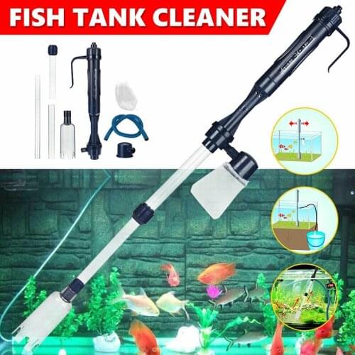 Aquarium Water Pump Vacuum Gravel Water Changer Siphon Filter Cleaner Electric Syphon Operated Fish Tank Sand Washer