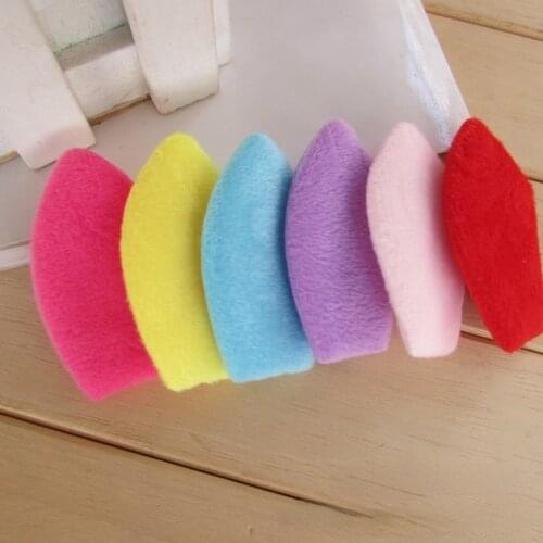 20pcs Rabbit Ear Ball Padded Appliques For clothes DIY Baby hair Clip headwear Decor Ornament Accessories