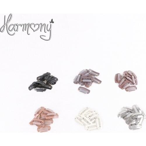 Free shipping!! 500 pieces/bag 2.8 cm with 8 teeth I shape small hair extension snap clips 6 colors for your choices