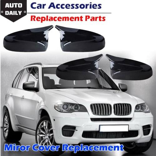 Side Rearview Mirror Cover Wing Mirror Cap Fit For BMW X5 E70 X6 E71 2008 2009 2010 2011 2012 2013 ABS Car Accessories