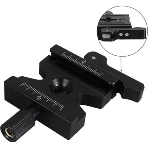 Quick Release Clamp with Adjustable Lever Knob 3/8inch Screw Hole Compatible with Arca Swiss Standard QR Plate Ball Head Tripod