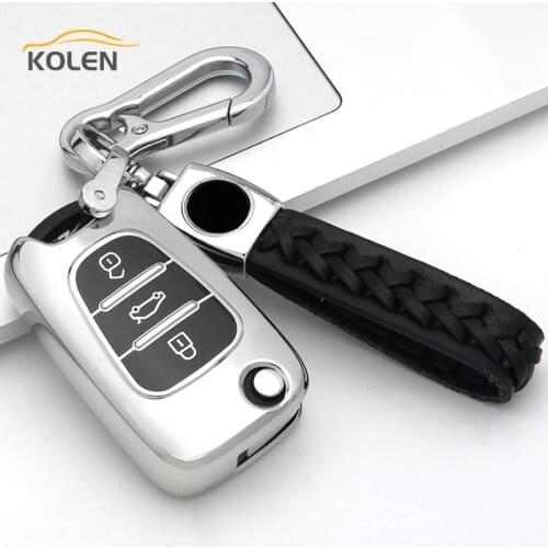 New TPU Car Remote Key Case Cover Shell Fob For KIA Rio K2 K3 K5 Ceed Cerato Sportage Soul For Hyundai i20 i30 ix25 ix35 Solaris
