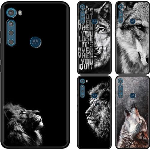 Lion Wolf Cell Phone Case for Motorola One Fusion Hyper G9 Play G8 Power Lite G30 E6s Edge Plus G Stylus Cover