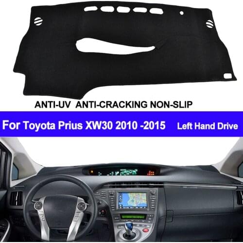 TAIJS Car Dashboard Cover For Toyota Prius XW30 2010 2011 2012 2013 2014 2015 Dash Pad Auto Dash Mat Carpet ANti-UV NON-Slip