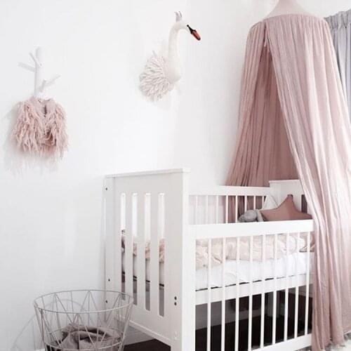 Childrens Tent Single Door Baby Crib Netting Dome Hanging Mosquito Net Curtain Bed Curtain Bedding Room Decor Shooting Props