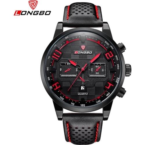 LONGBO Men's Watch With Leather Strap