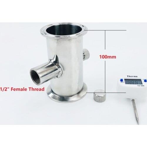 2' 51mm OD64mm SS304 Tri-Clamp Rectification Module With Female Thread 1/2",Reflux Column,Length 100mm