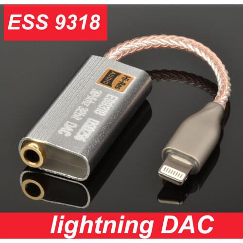 New DSD100% brand mobile phoneType C to 3.5mm decoding DAC Amplifier HIFI wire adapter earphone cable ESS device Sound amplifie