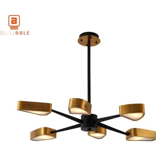 BLUBBLE 6/8/10 Heads Pendant Lights 90V-260V Cord Droplight Coffee Villa Natural Hanglamp Nordic Branch Originality Pendant Lamp