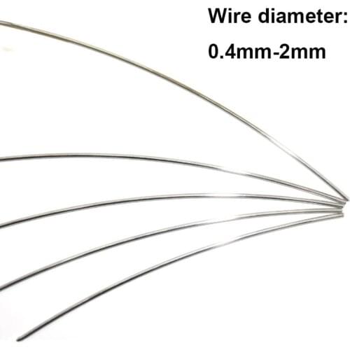 1/2/3/4/5Meters A2/304 Stainless Steel Spring Steel Wire CS 0.4/0.5/0.6/0.7/0.8/1/1.2/1.3/1.5/1.8/2mm