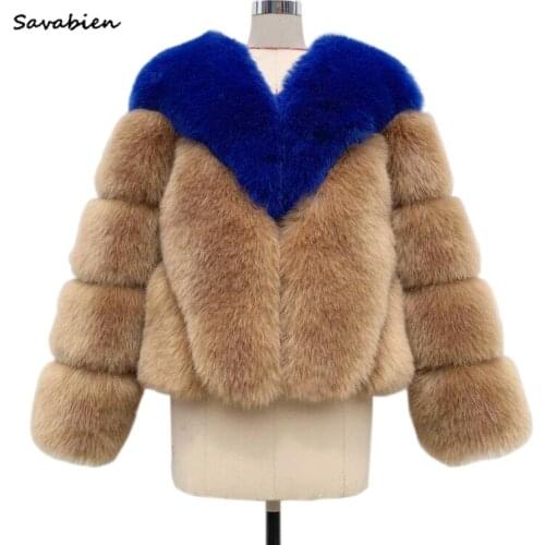 Savabien 2019 Luxury Warm Winter Faux Fur Coat Women Furry Soft Faux Fur Jackets New Ladies Fur Coats Parka Festival Streetwear